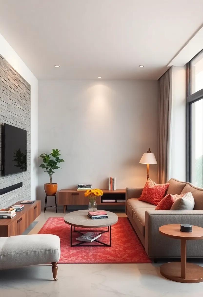 Cozy Nook: Design a cozy reading nook beside your wall-mounted TV,creating a functional yet inviting space where you can enjoy both television and leisure reading