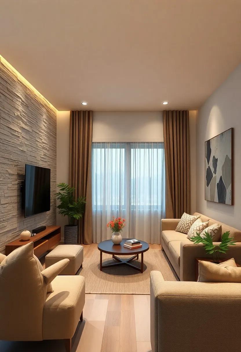 Embrace Minimalism: Choose a sleek, wall-mounted TV with a minimalistic design that blends seamlessly with your walls, allowing your decor to shine without distractions