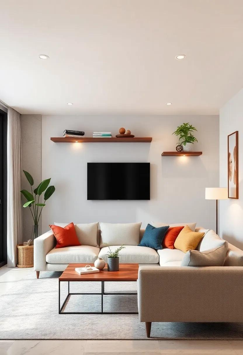 Functionality Meets‌ Artistry:⁢ Delve into ⁤the beauty ‍of handcrafted floating shelves‌ that​ not only serve functional purposes but also⁤ enhance the‌ artistic vibe⁣ of your living room