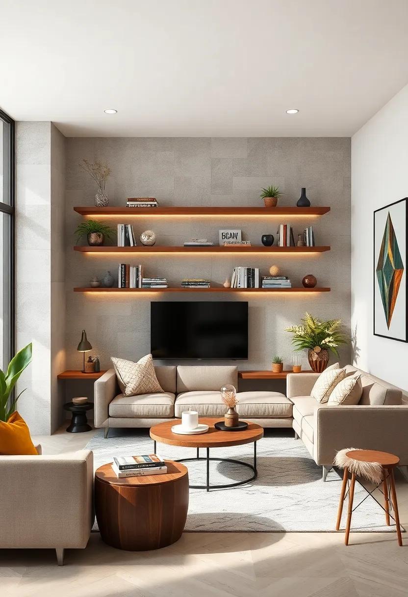 Layered⁣ Looks:⁣ Experiment with ‌layered floating shelves ⁤to⁢ create depth and dimension, providing ​ample space for books, art, and cherished memories in a compact environment