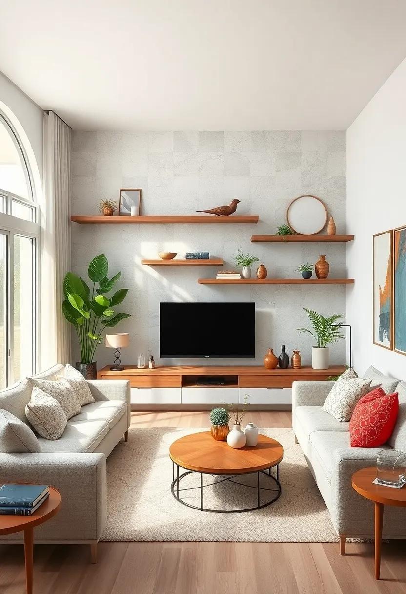 Sustainable Style: Explore​ eco-friendly floating shelves made from sustainable materials that not only ‌beautify your ⁣small living⁤ room but also ‍promote‌ a commitment to⁤ green living