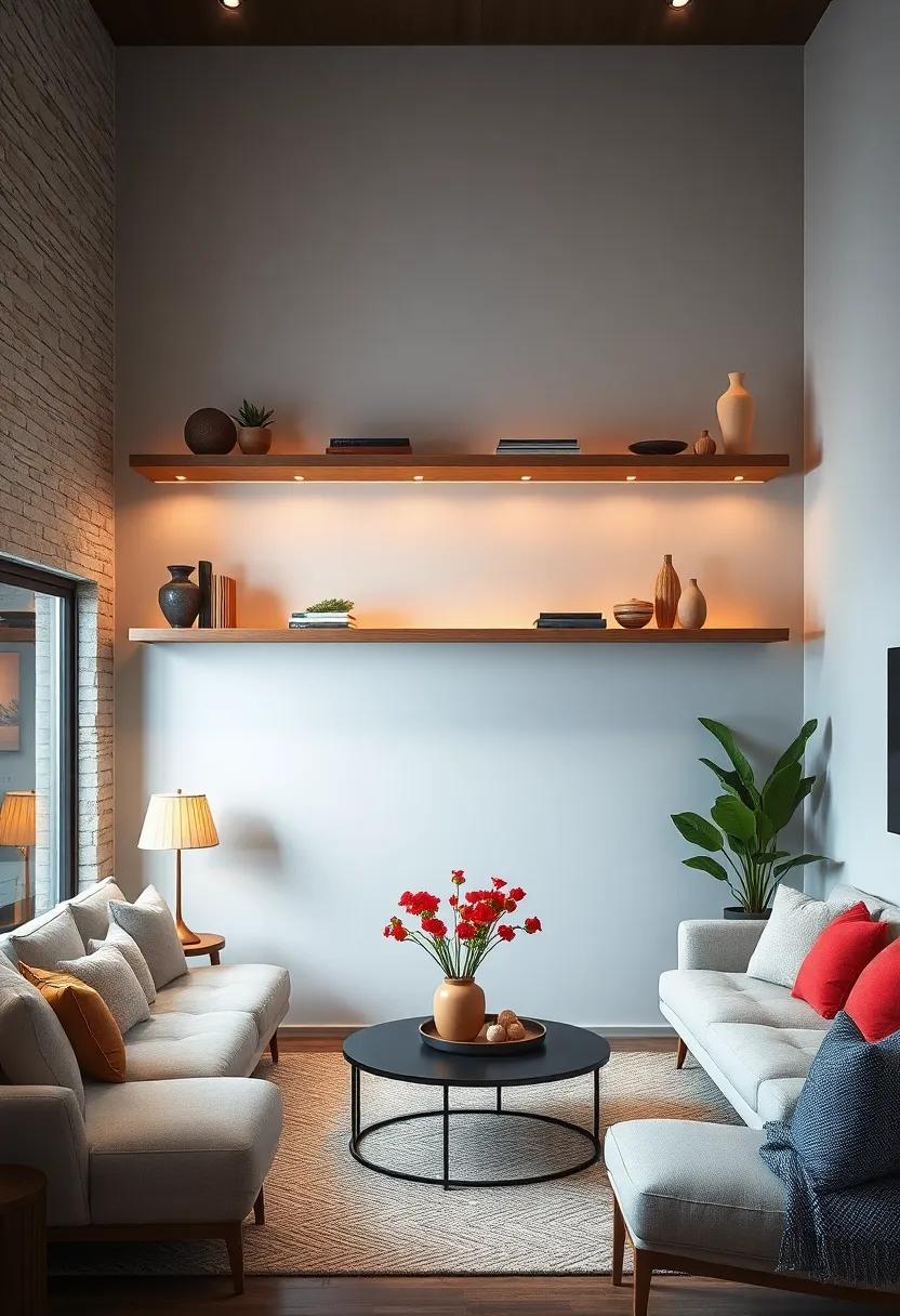 Stylish Illumination: ⁢consider integrating ⁤LED lighting beneath‍ floating shelves to highlight your⁤ decor‍ while providing practical lighting, perfect for enhancing evening ambiance