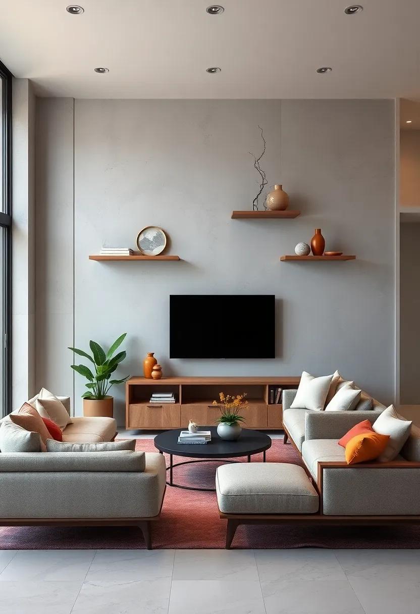 Minimalist Zen: Find‍ inspiration in a serene setup featuring ​simple floating shelves ‌that radiate calm, perfect for minimalist enthusiasts looking to declutter their living space