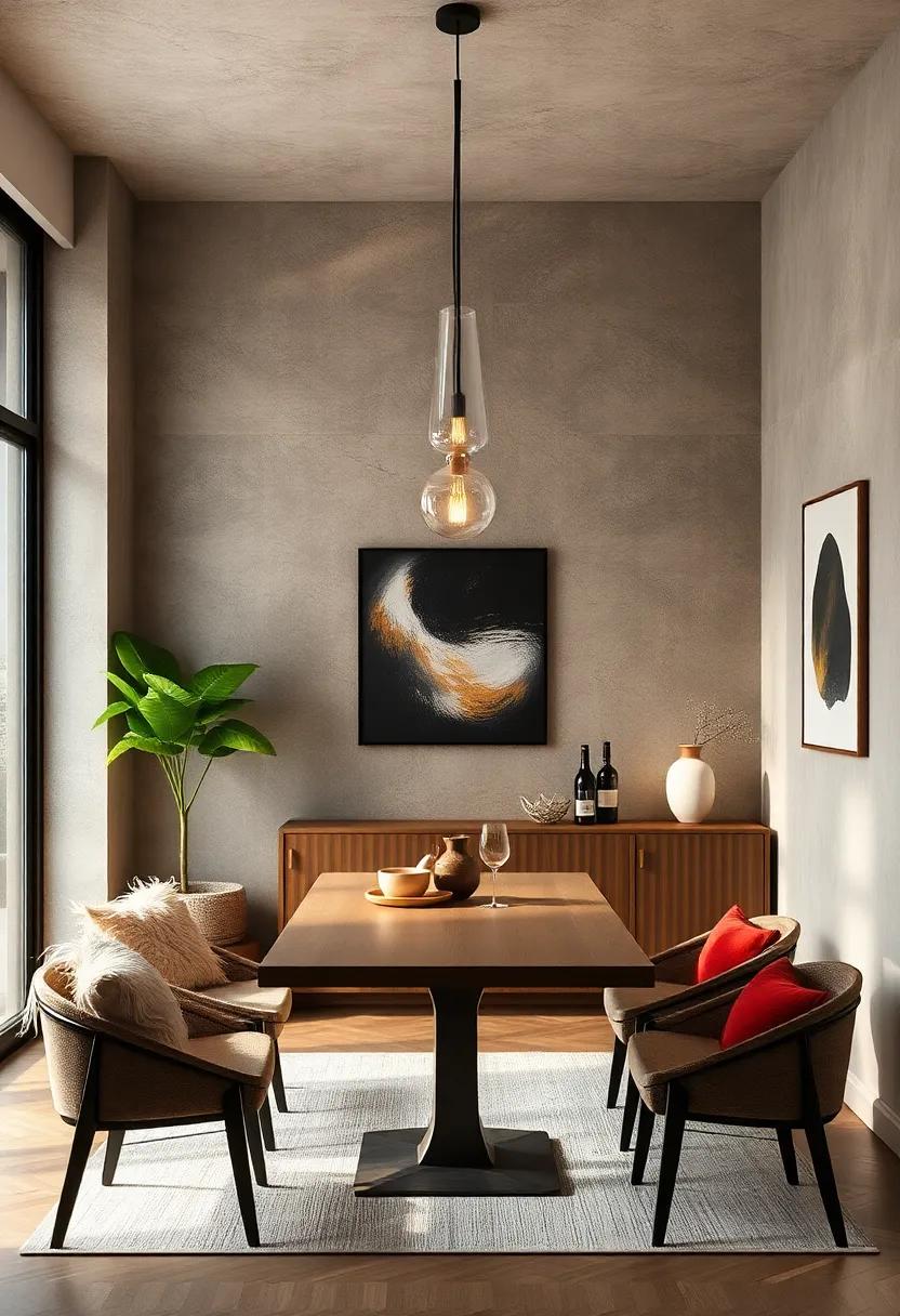 Pendant Lighting: Attractive pendant ​lights can create a focal point above your dining table while eliminating ​the need for bulky⁤ overhead fixtures