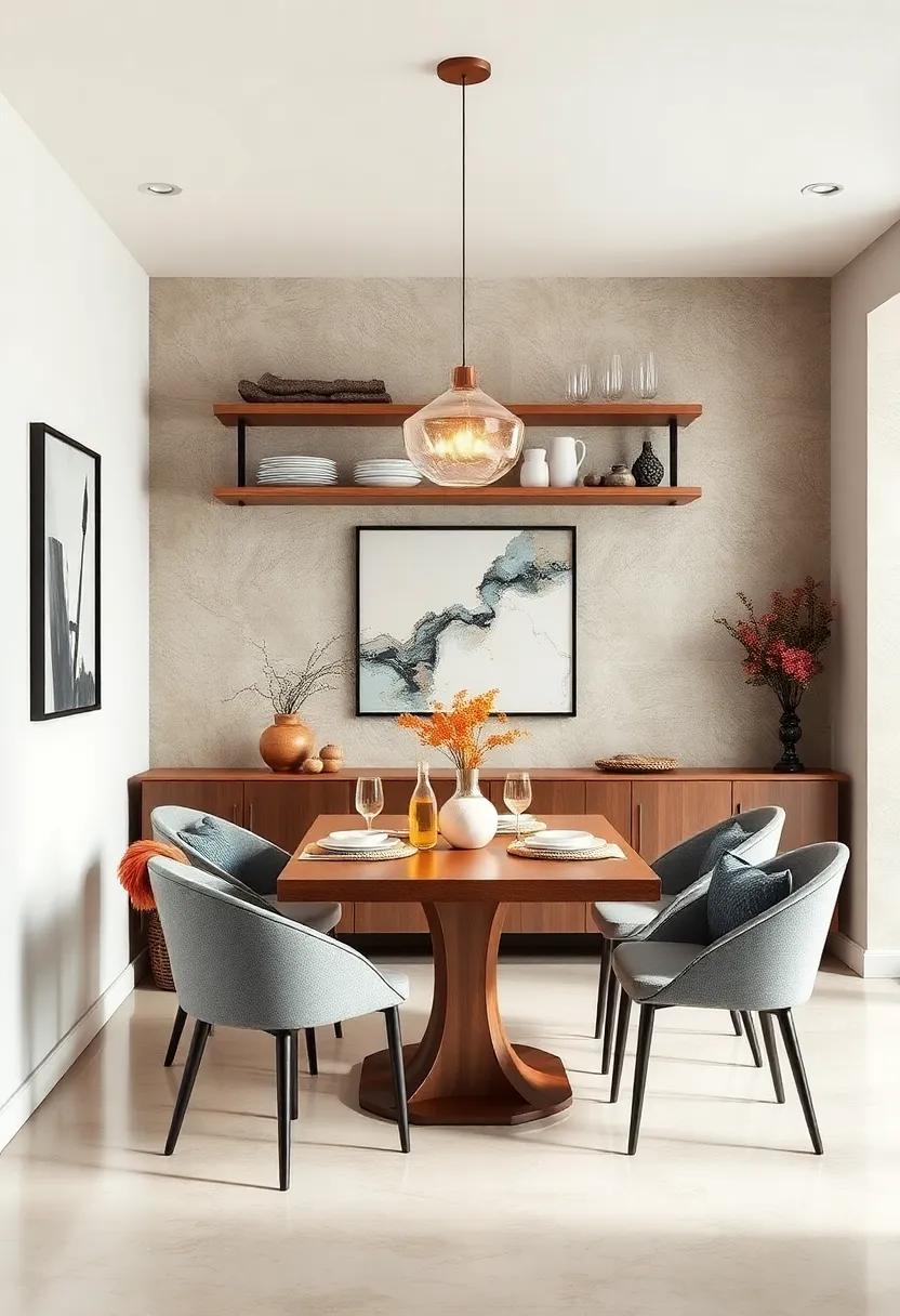 Incorporate ⁢shelving Above‍ the Table: Use overhead shelving to store dishes and glassware, keeping your ⁢dining space organized and stylish