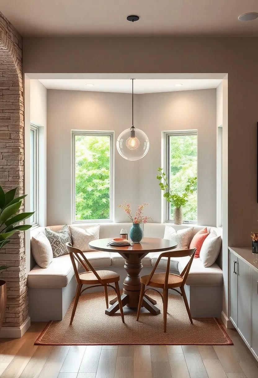 Corner Nook: Transform a corner ⁤of your dining area into ⁢a cozy ​nook with‌ built-in⁢ seating for an inviting and space-efficient​ solution
