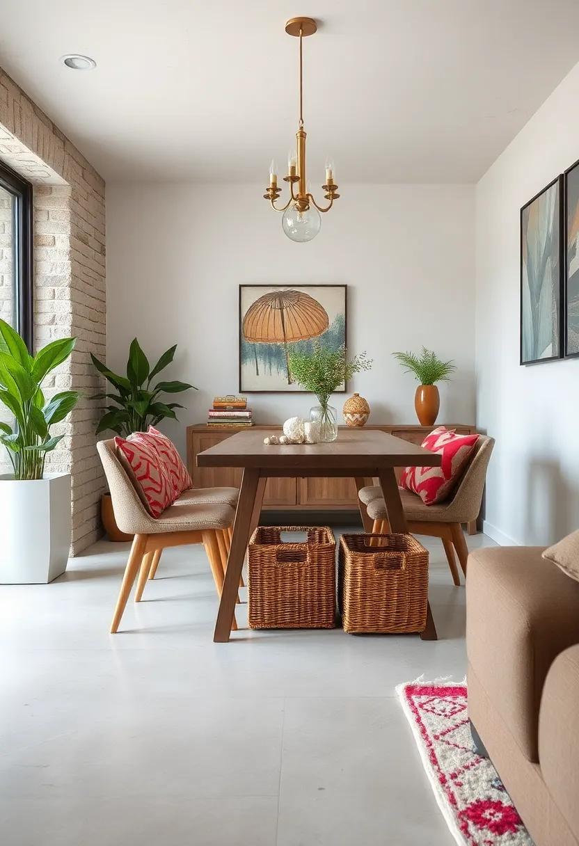 Utilize Under-table ‍Storage: Use baskets or vintage crates⁢ to store⁤ items ⁢under the dining table, keeping essentials⁢ close yet out of sight