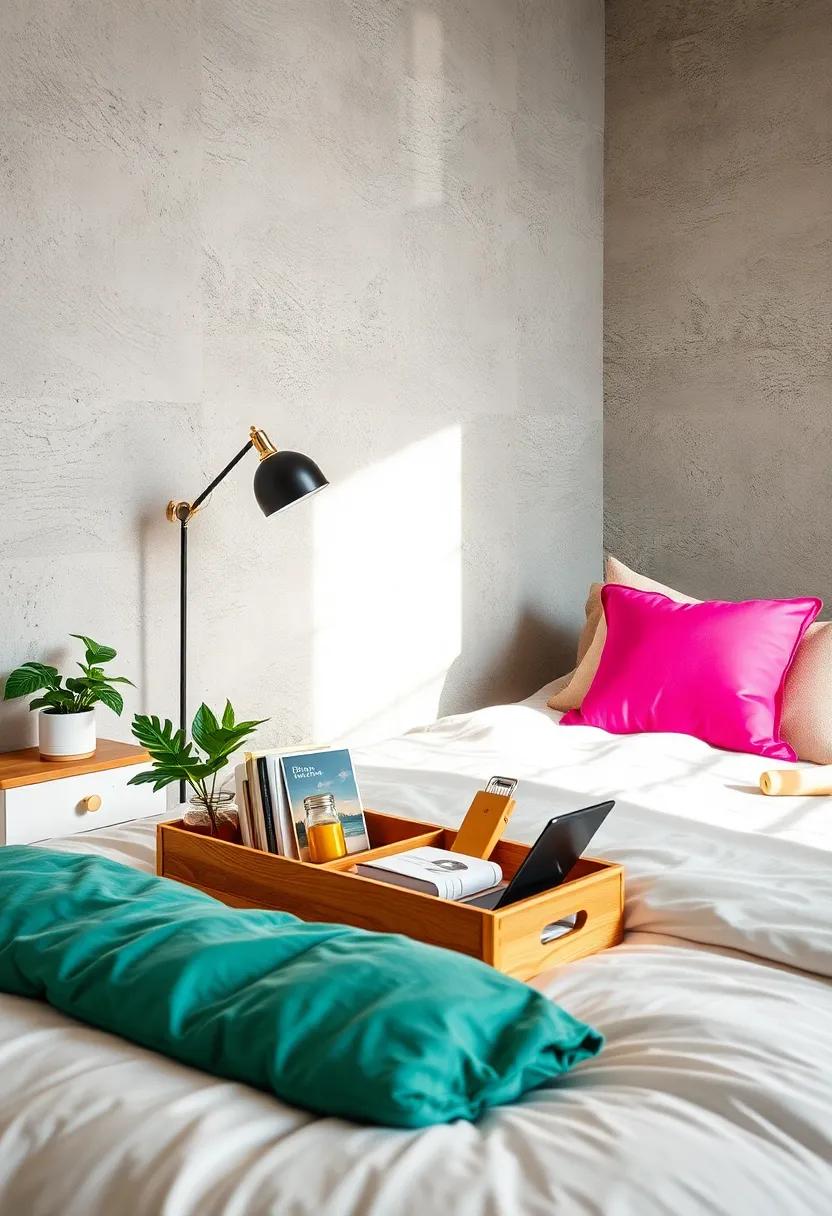 Bedside Caddy: Keep essential items like books and charging devices within arm’s reach, making your bed a cozy retreat