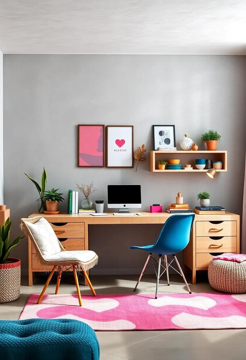 Desk with Ample Surface Space: Choose a functional desk that gives you room to work, create, and organize without feeling cramped