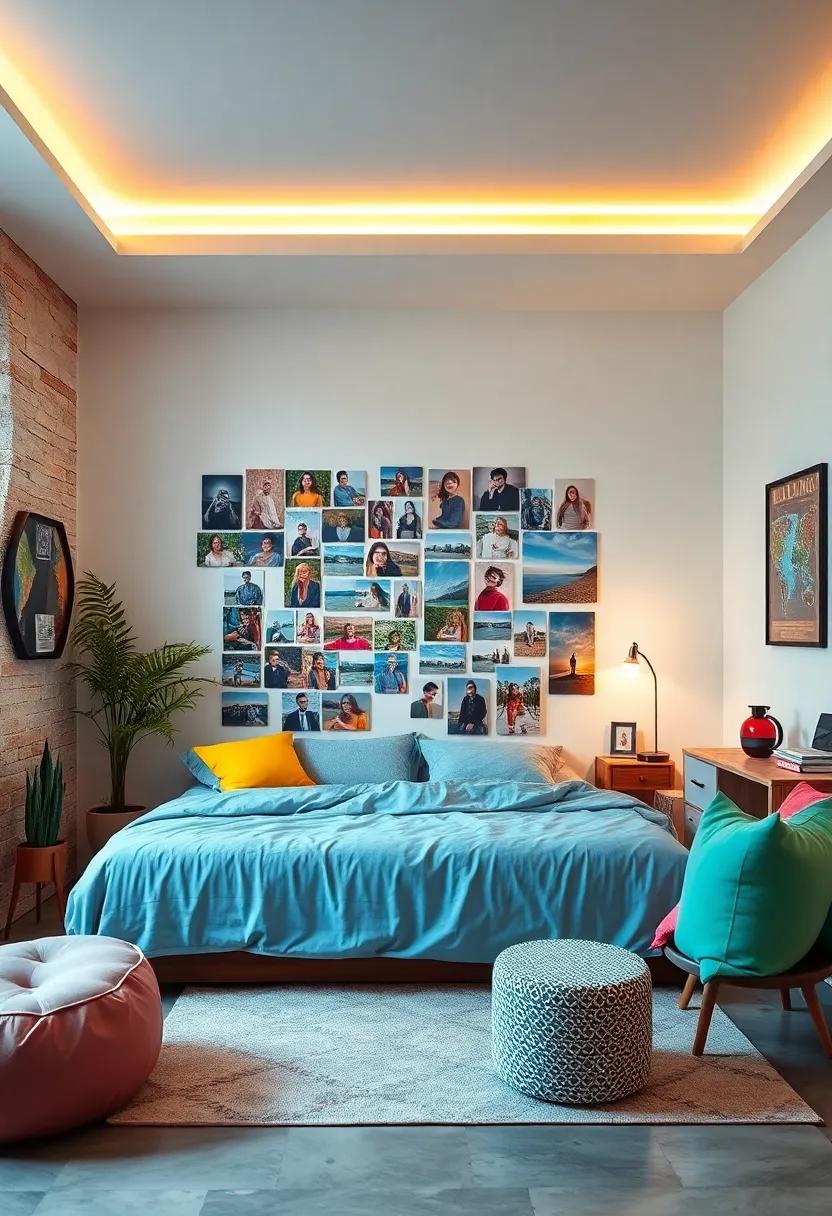 DIY Photo Collage: Craft a collage with your favorite memories that transforms an empty wall into a vibrant narrative of your life