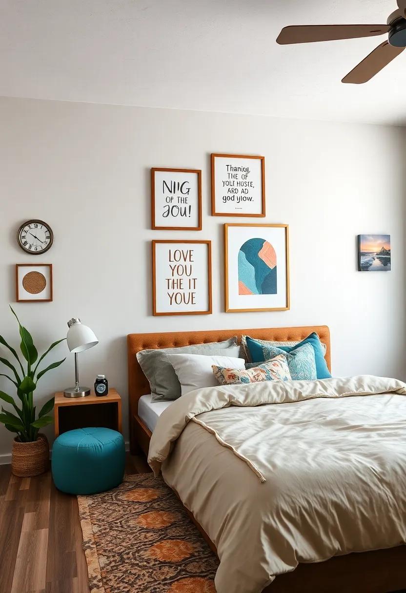 Personalized Wall Art: Hang art pieces that resonate with your personality, from meaningful quotes to prints of your favorite hobbies or interests