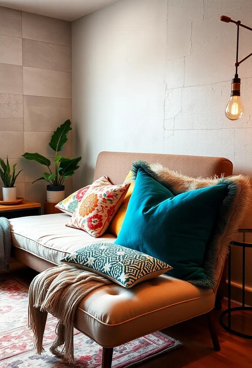 Statement pillow Arrangements: Mix and match decorative pillows to create a comfortable and visually appealing spot on your bed or chair