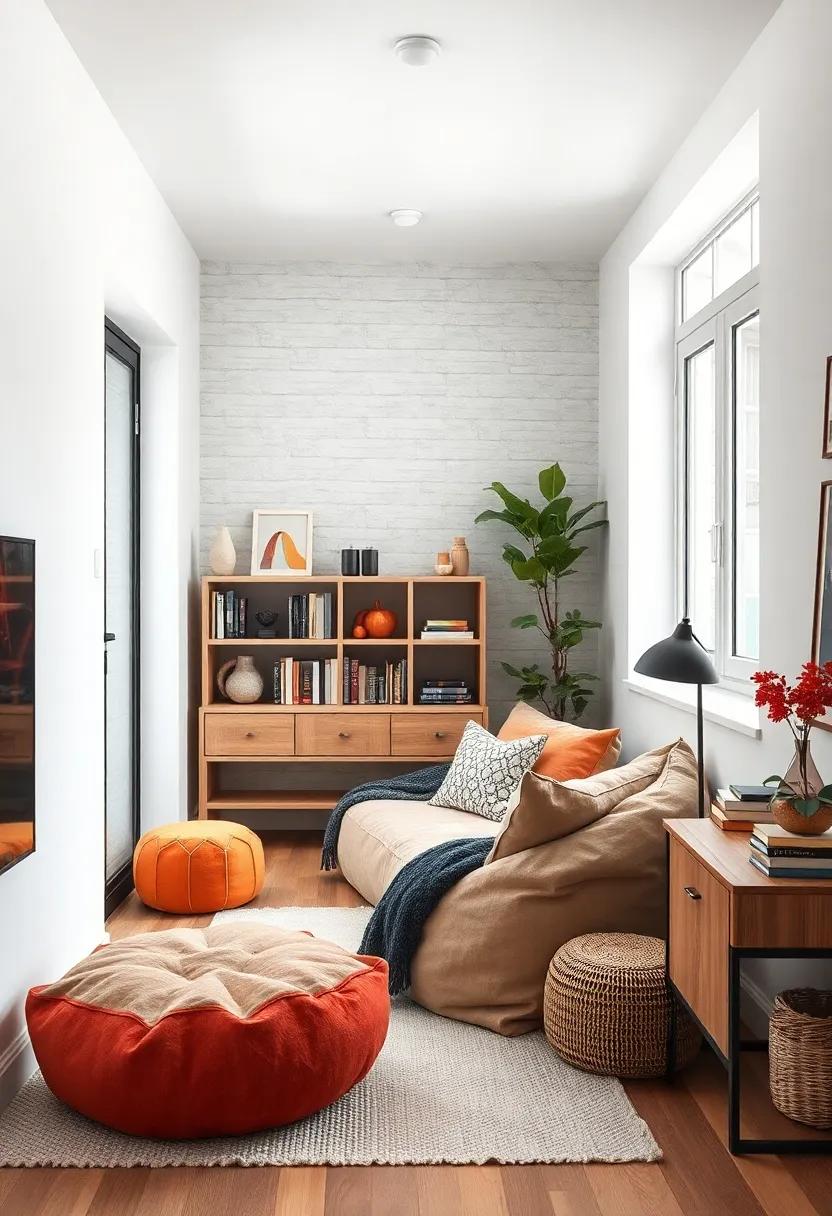 Cozy Reading Nook: Dedicate⁣ a corner with a comfy chair‍ or bean bag​ and a‍ small bookshelf, inviting reading and relaxation