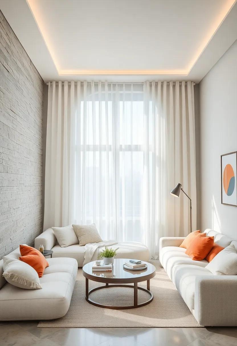 Soft drapery: Choose⁢ light, airy⁣ curtains in⁣ a sheer fabric to filter natural light while ‍maintaining privacy and elegance