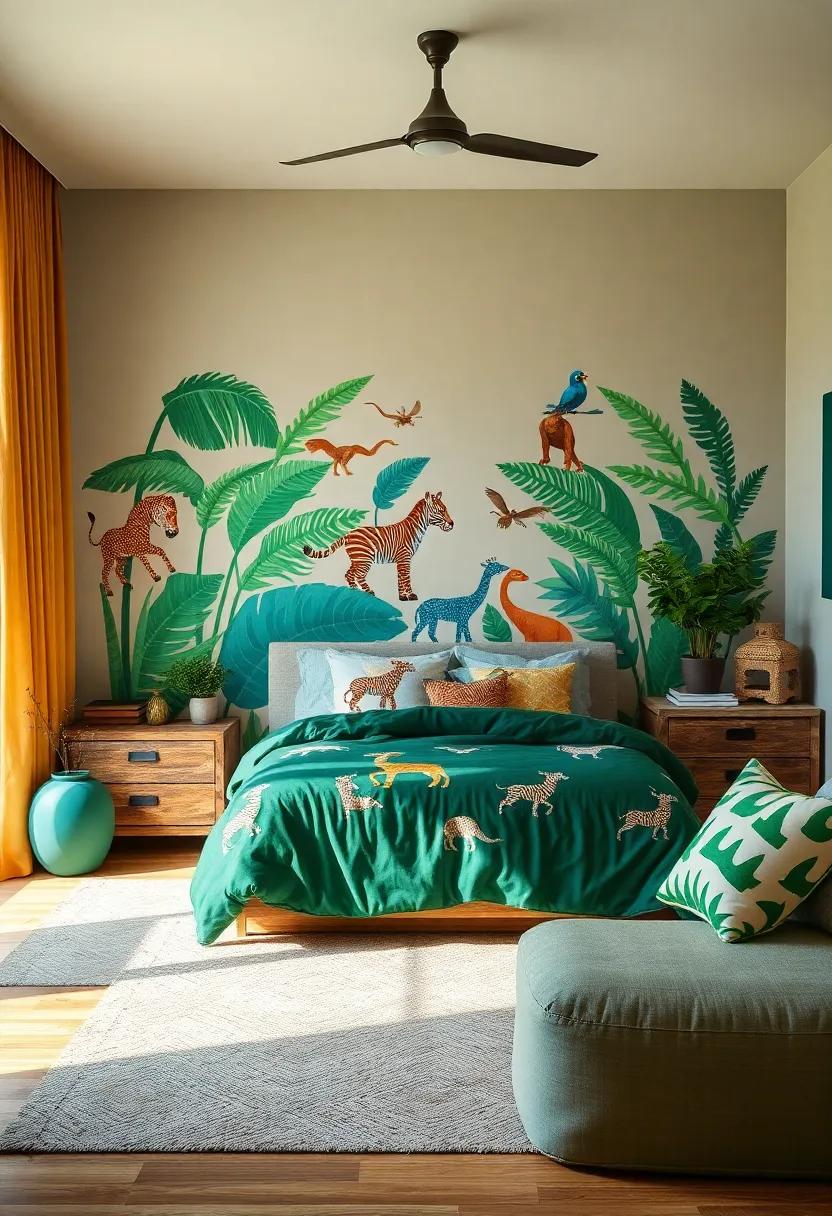 Adventure ⁣Awaits: Transform your ​boy's room into⁤ a jungle safari, featuring animal-themed bedding, tropical wall decals, and ​an adventurous color palette of greens ⁤and⁤ browns