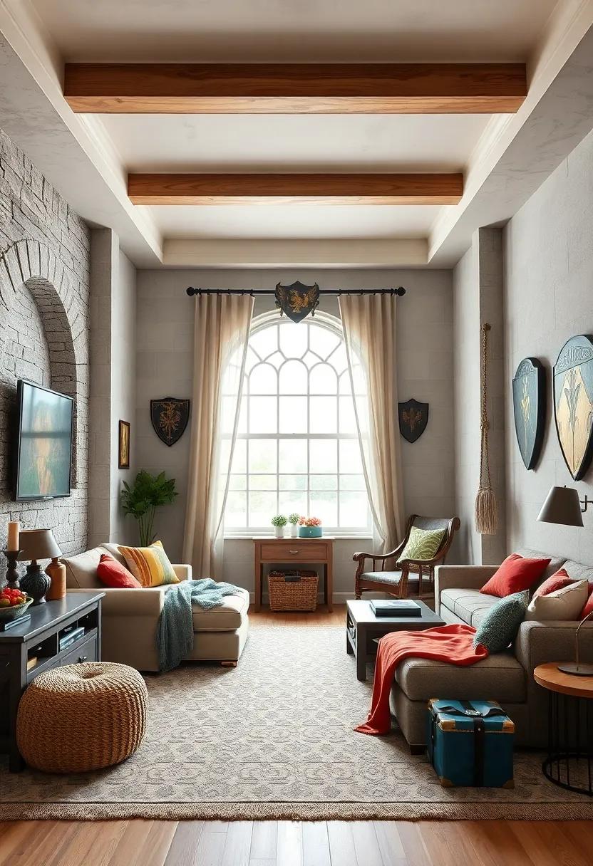 Medieval Castle: Turn the room into a knight's fortress with castle-themed⁢ furnishings, dragon motifs, and shields adorning the walls, stirring up‍ tales of gallantry and bravery