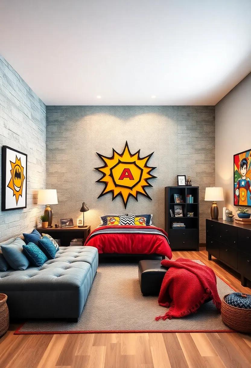 Superhero Sanctuary: ⁣Celebrate ‍your ‌child's‌ favorite⁢ heroes with bold comic book⁣ art,‍ superhero ‍bedding, and unique storage solutions that keep the spirit of adventure ⁤alive