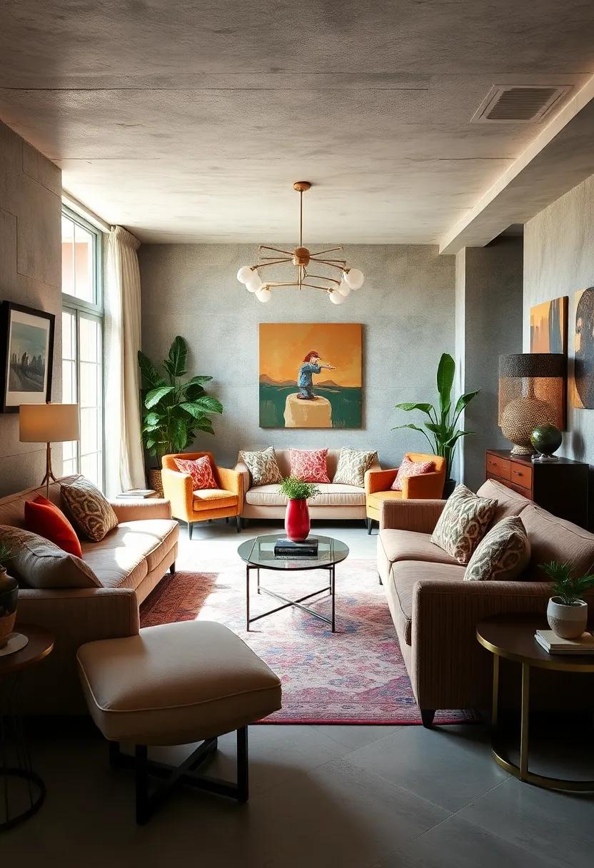 70s Lounge‍ Vibes: Capture ⁣the spirit of ‍the ‌disco era with plush seating, funky prints,​ and a laid-back atmosphere perfect for entertaining