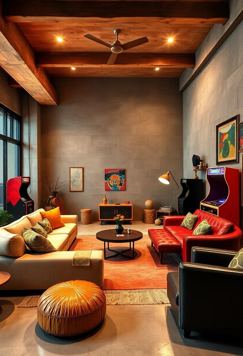 Retro Gaming Retreat:‍ Unleash your inner child with a vintage-inspired living room that pays⁢ homage to classic arcade games and nostalgic⁤ pop culture