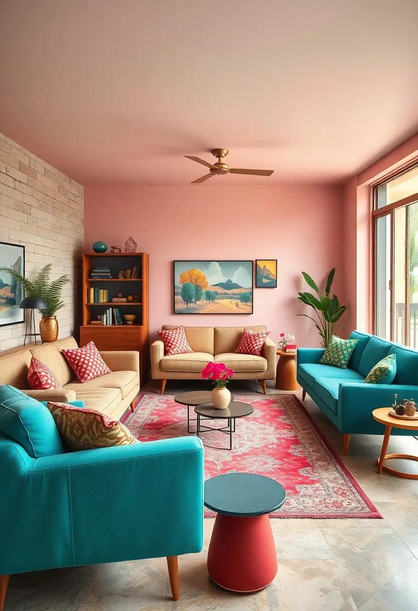 Retro Pop: Dive into the‌ playful world of the ‌60s and⁤ 70s with bright‍ colors, bold patterns, and furniture that captures the spirit of fun and creativity