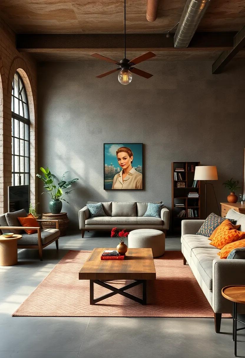 Industrial Chic:⁣ Unveil the rugged appeal of⁤ raw​ materials like metal and wood, combined with vintage lighting and furniture that tell a story of their own