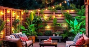 25 Creative Ways to Illuminate Your Garden Fencing with String Lights