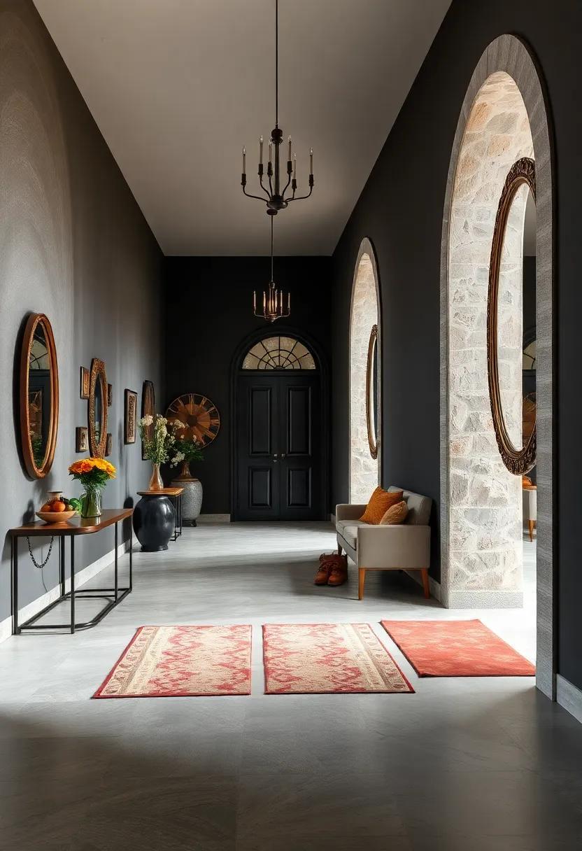 26 Enchanting Dark Academia Entryways Adorned with Antique Mirrors