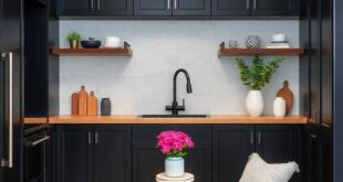 25 Stunning Ways to Style Black Kitchen Cabinets with Luxurious Wood Countertops