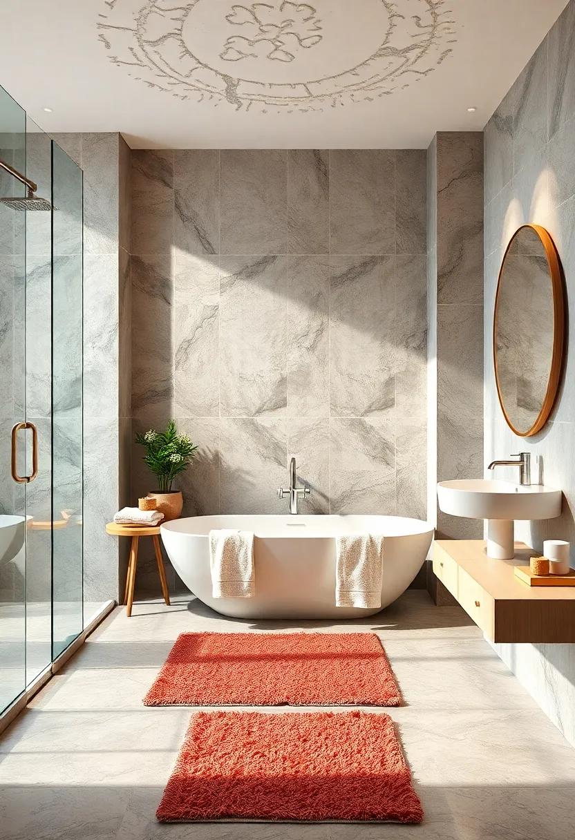 Luxurious Textiles: Upgrade your towels and bath mats ⁢to plush, high-quality materials for a spa-like feel every ‌time you step out of⁣ the shower