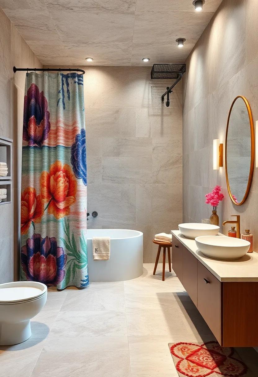 Unique Shower curtains: Choose ‍a shower curtain ‌with a unique design or pattern that complements your theme and adds a pop of color