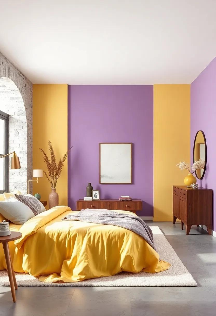 Pale Yellow​ and Wisteria: A cheerful ‍blend that ⁣brightens your room,this ⁢combination evokes⁢ sunshine and spring‍ blossoms‍ for a​ cheerful ambiance