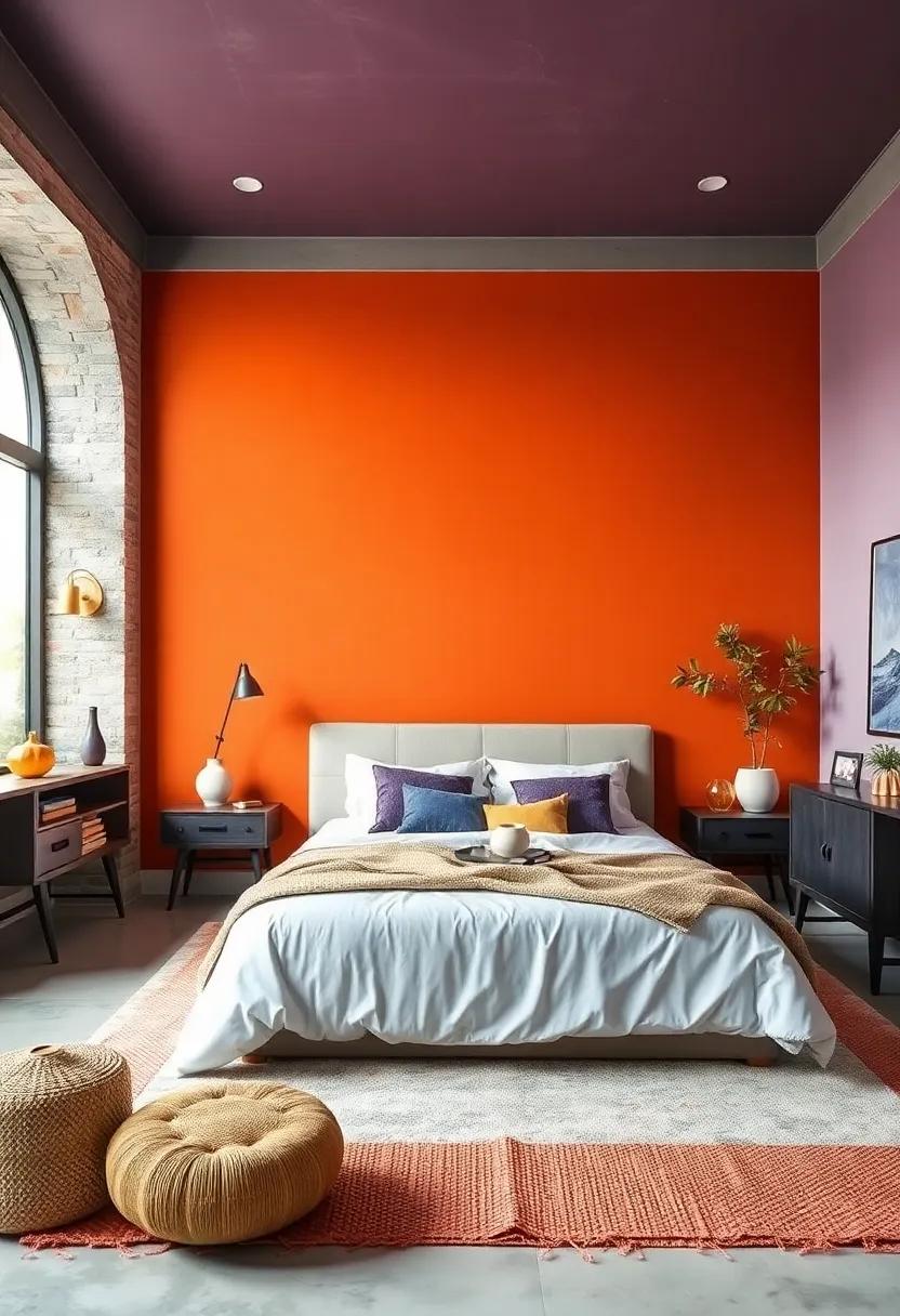 Rust Orange and⁣ Purple:⁣ A rich, autumnal⁤ palette that adds warmth​ and vibrancy, making your space feel inviting ⁣and dynamic