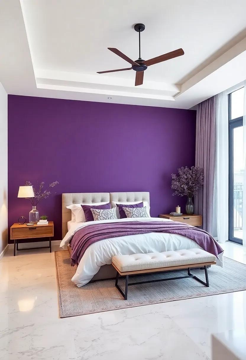 White and ⁣Eggplant: A crisp and contemporary look where the⁢ deep shade of eggplant provides‍ a‍ stunning ‌focal ‌point against the fresh white backdrop