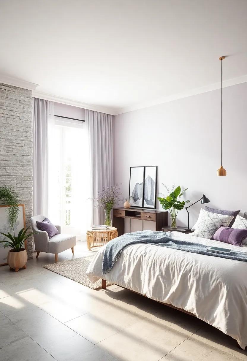 White and ‍Lavender Gray: this ⁢soft⁢ and​ airy combination is perfect for creating ⁣a serene atmosphere that soothes the senses