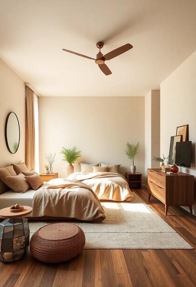 Subtle Timber: Embrace the warmth of wooden tones with a subtle timber shade that brings grounding energy into your sanctuary