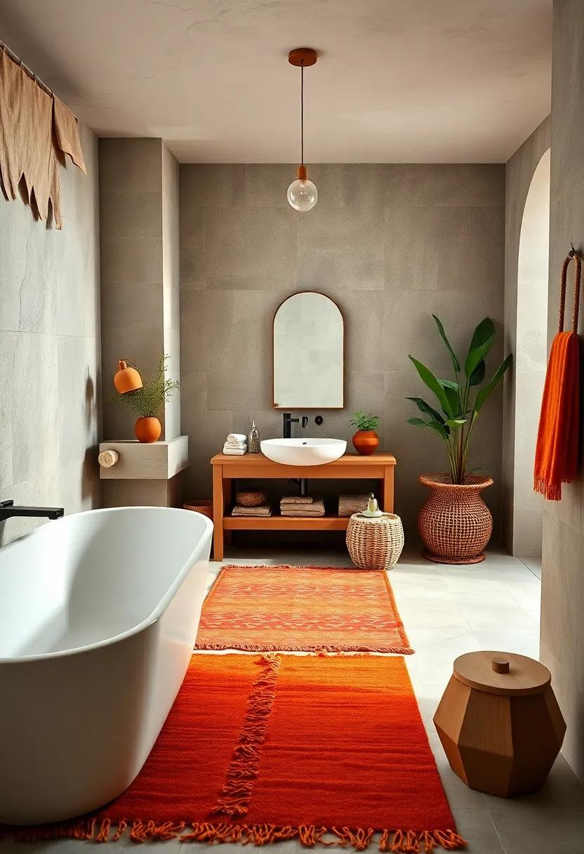 Layer terracotta-colored rugs underfoot ‍to provide warmth and‌ comfort while accentuating‍ the bohemian vibe