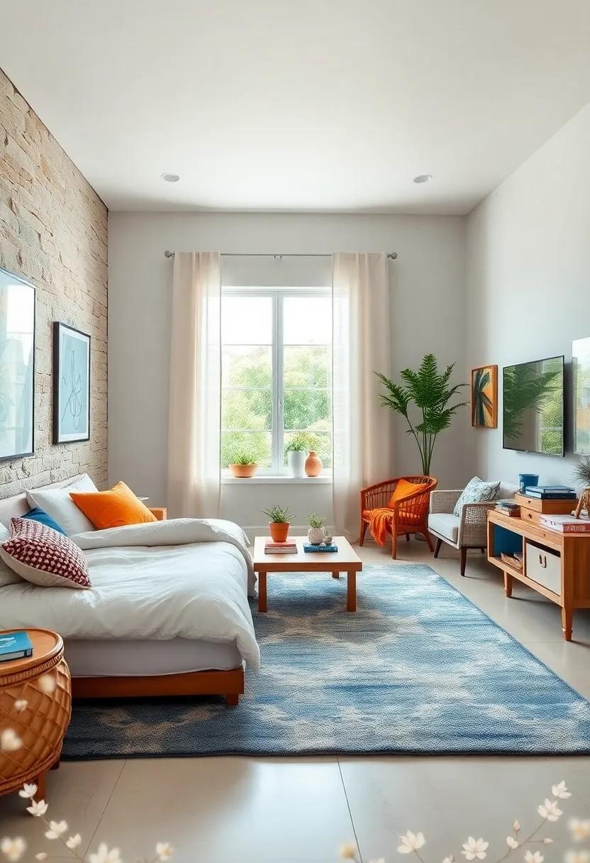 By-the-sea Coastal Rug: A serene blue and sandy-beige design brings a coastal vibe, soothing⁣ and transforming any room into a beach​ retreat