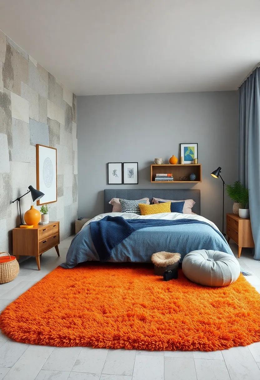Fun Shag Rug: With high piles that invite sinking in, a bright shag rug can create a playful and inviting atmosphere in your boy’s room