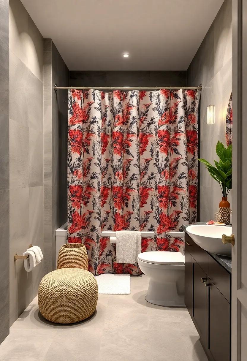 Add a Luxurious Shower Curtain: A beautiful shower curtain can ⁣tie the whole look together. ‍Consider using fabric curtains for a more upscale vibe,and​ don't shy away from interesting patterns