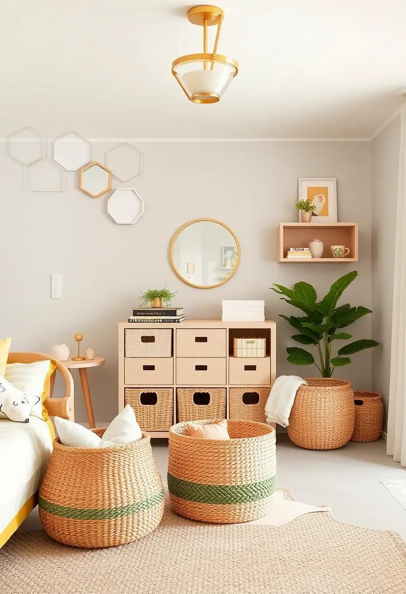 Functional Storage: Utilize ‍stylish storage solutions like woven baskets to ‍keep toys organized while adding to the room’s aesthetic