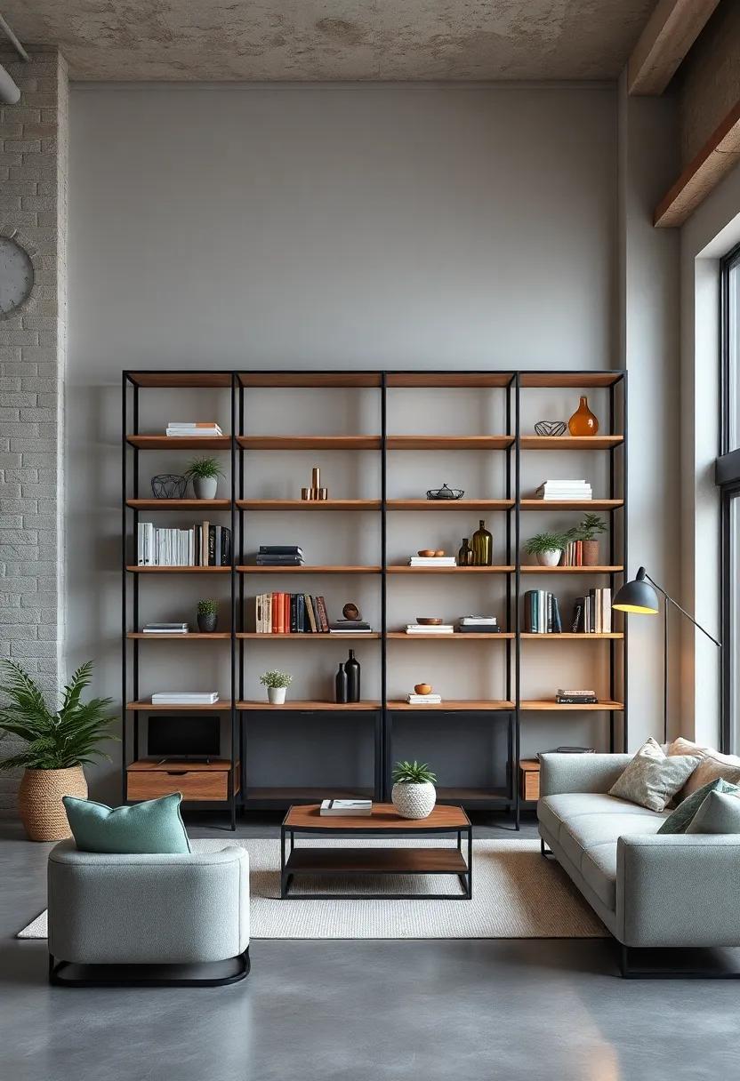 Urban Loft: With its raw industrial appeal and open design, this bookcase is tailored for a modern loft-style apartment looking to maximize style