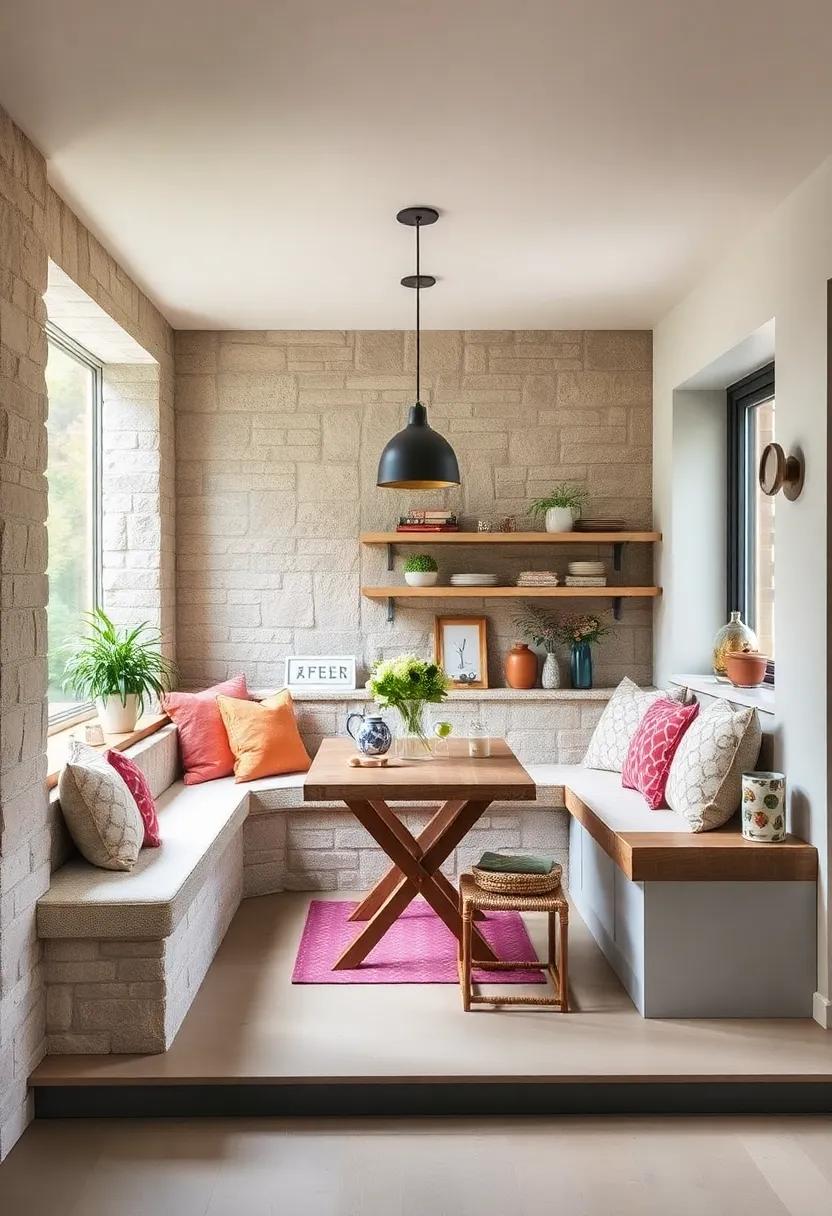 Cozy ⁤Nooks: Design a small ‍breakfast nook with⁢ built-in​ seating and cushions where you can enjoy casual meals ⁤and coffee⁣ with a​ view
