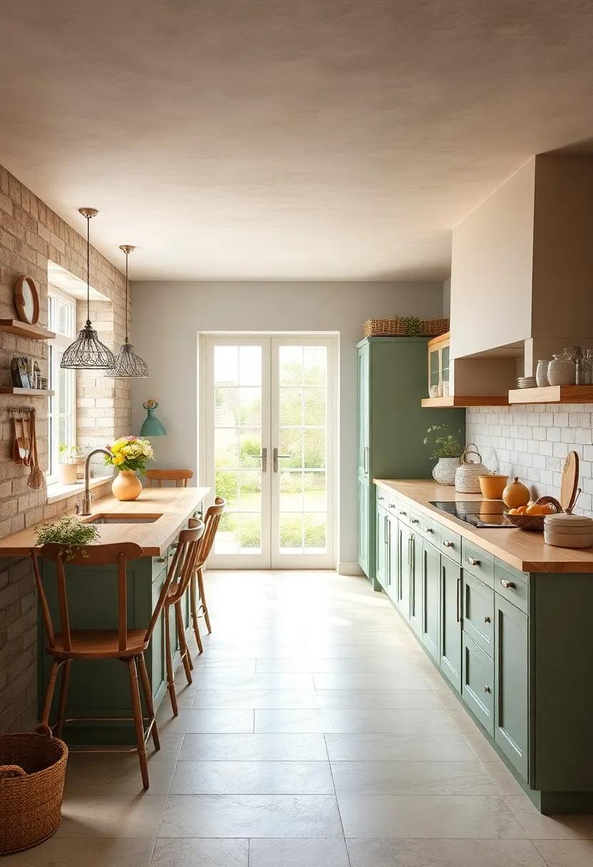 Earthy​ Color ⁣Palette: Utilize soft, earthy ‌tones like⁤ sage green, pale ⁢blue, ‌or warm beige to evoke a​ calming and⁣ cozy ⁢ambiance‍ in ⁤your culinary space