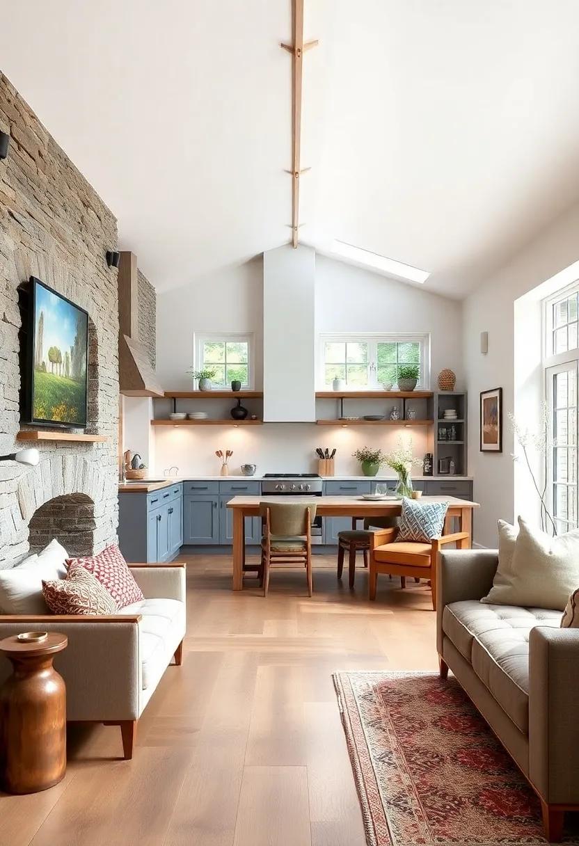 Open Concept Layout: Design an open-concept⁢ extension that allows for easy ⁢interaction⁢ between cooking, dining, and lounging spaces, ⁣perfect for entertaining