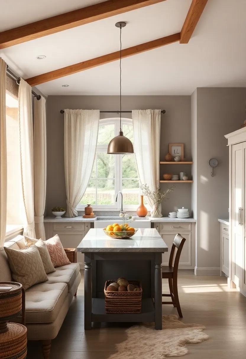 Soft Draperies: ⁢Choose light, ​airy ​drapes that flutter in the breeze while adding a ⁤gentle touch of fabric to⁢ soften hard surfaces within the kitchen