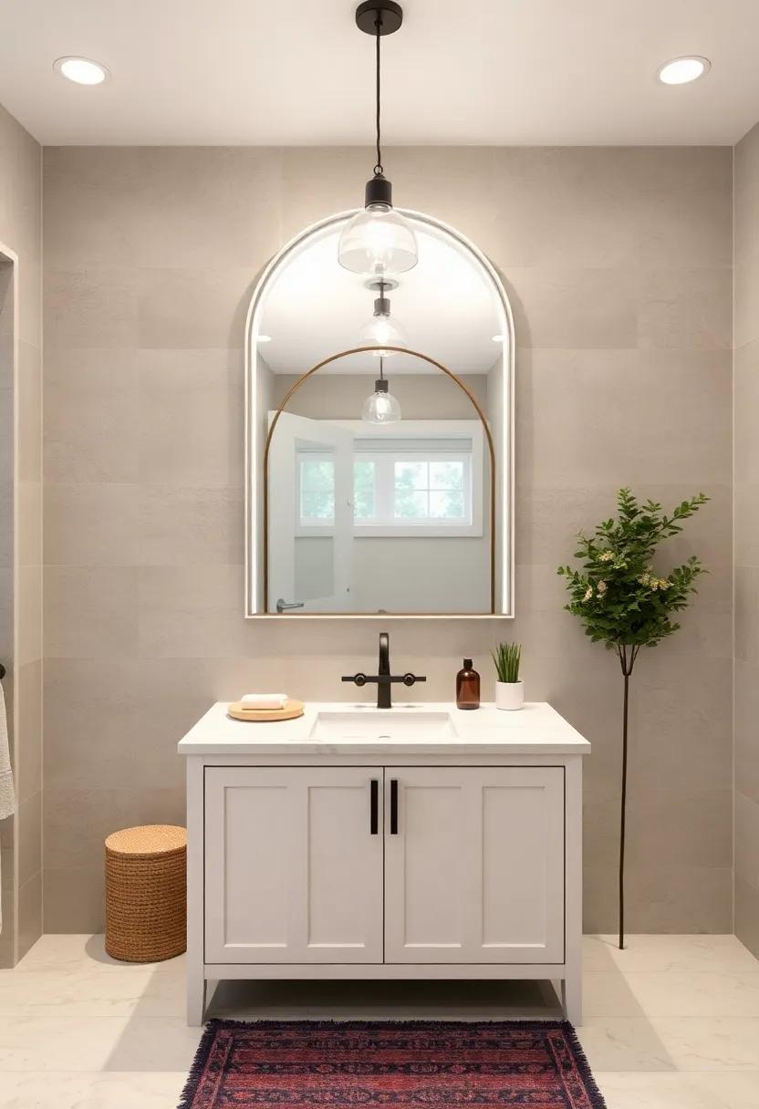 Arched ⁣Pendant‌ Lights: Consider hanging arched pendant lights above your vanity for a sophisticated yet charming twist on traditional⁢ farmhouse lighting