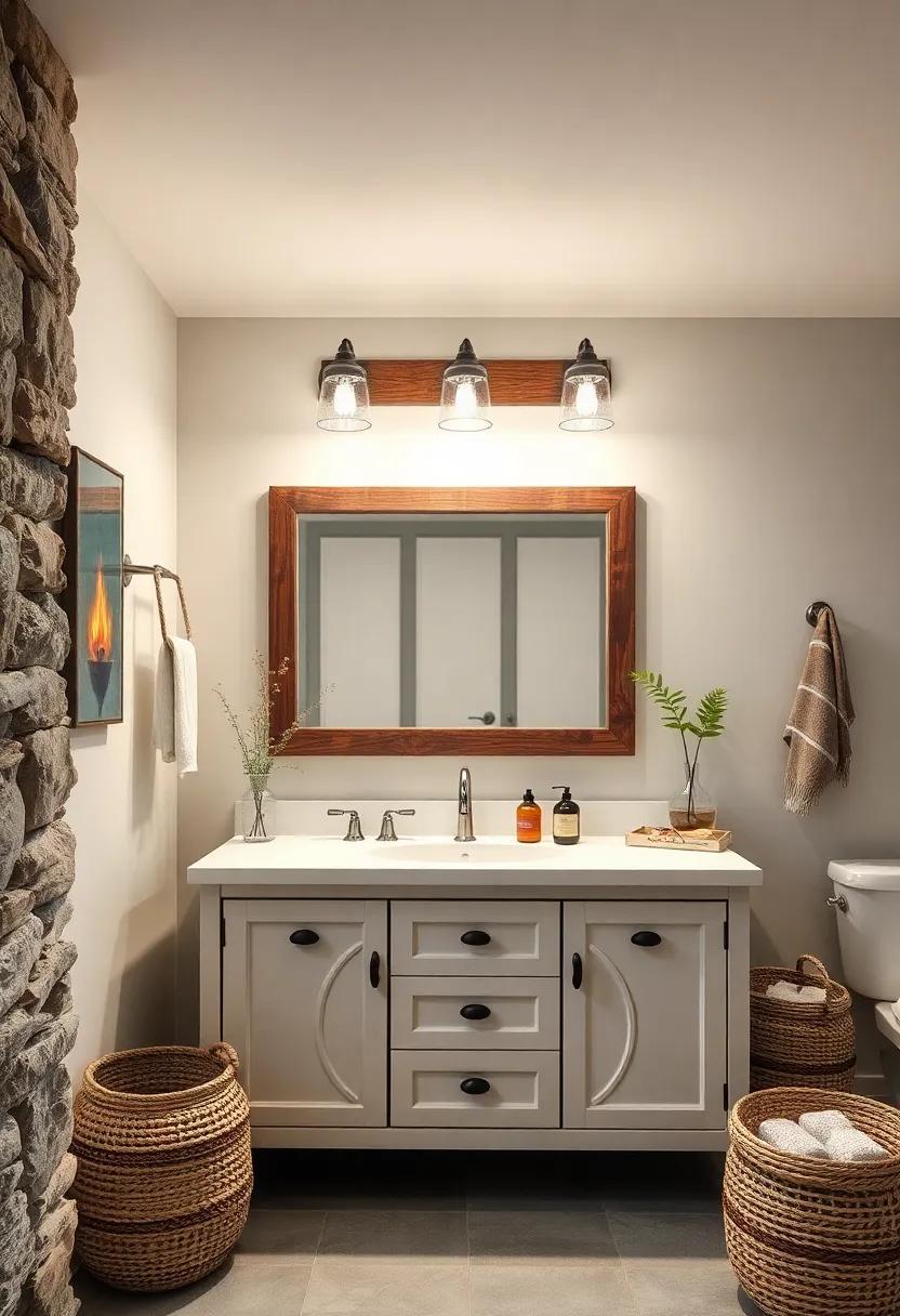 Repurposed‌ Barn ⁣Light Fixtures: Opt for⁤ repurposed​ barn lighting; these authentic ⁢finds tell a story while bringing character to ‍your bathroom