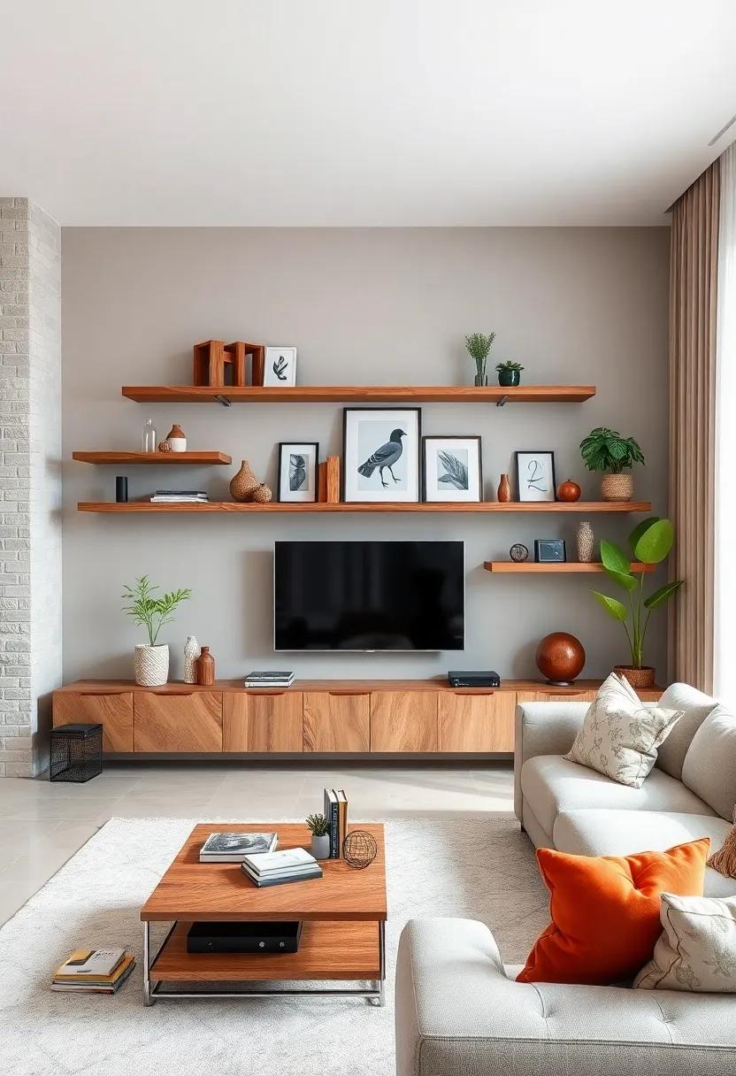 Floating Desk Combo: Combine functionality with aesthetics by installing a floating ⁤shelf⁢ that serves as both a workspace and a display area