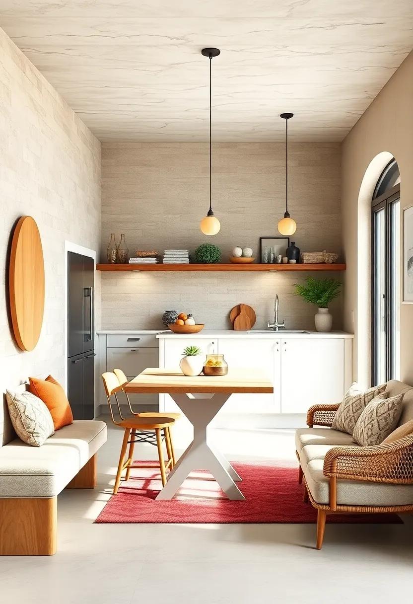 Create harmony with color by matching your kitchen and breakfast nook palettes for a seamless flow