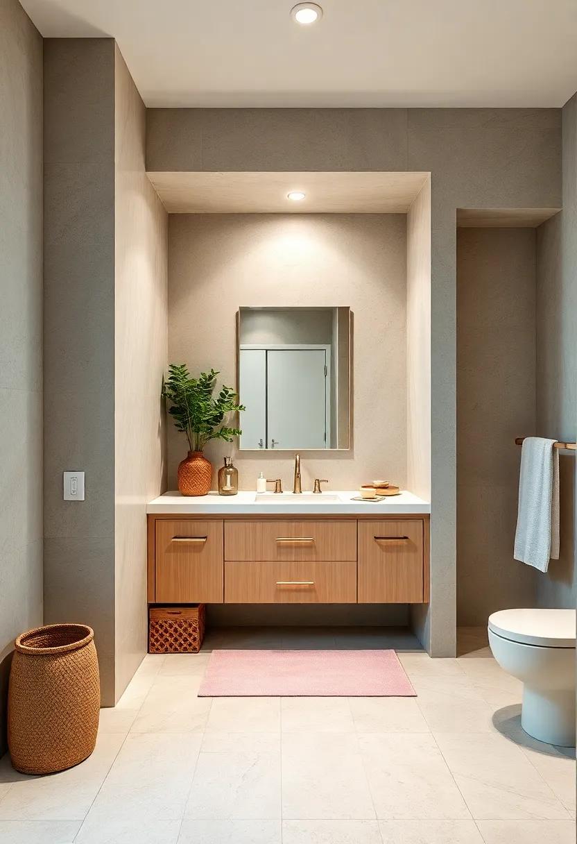Custom built-Ins: Design custom cabinetry to maximize storage and create an aesthetically pleasing design tailored to your bathroom’s dimensions